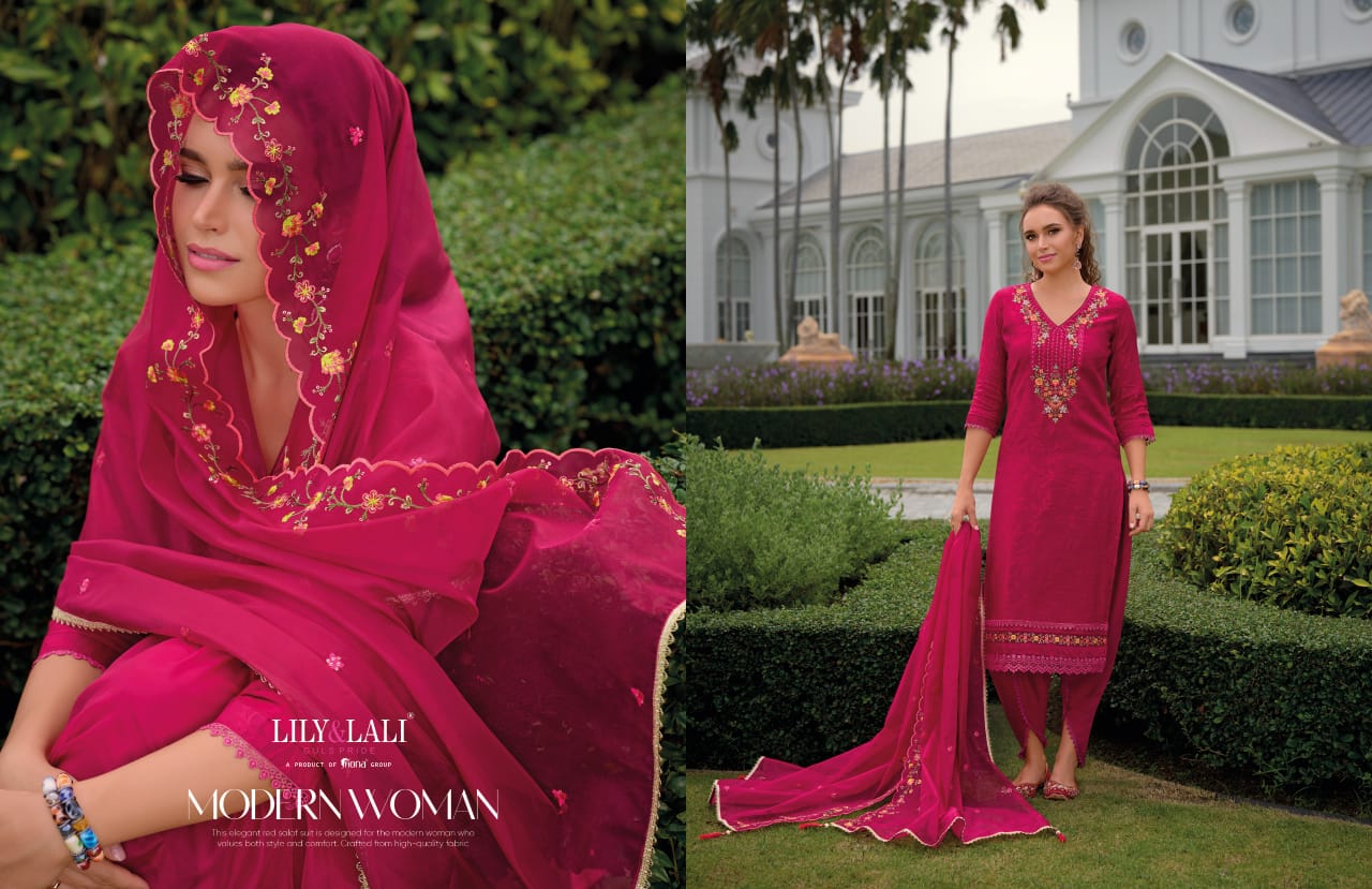 Miraan 3 By Lily Lali Jacquard Viscose Silk Readymade Suits Wholesale Price In Surat
